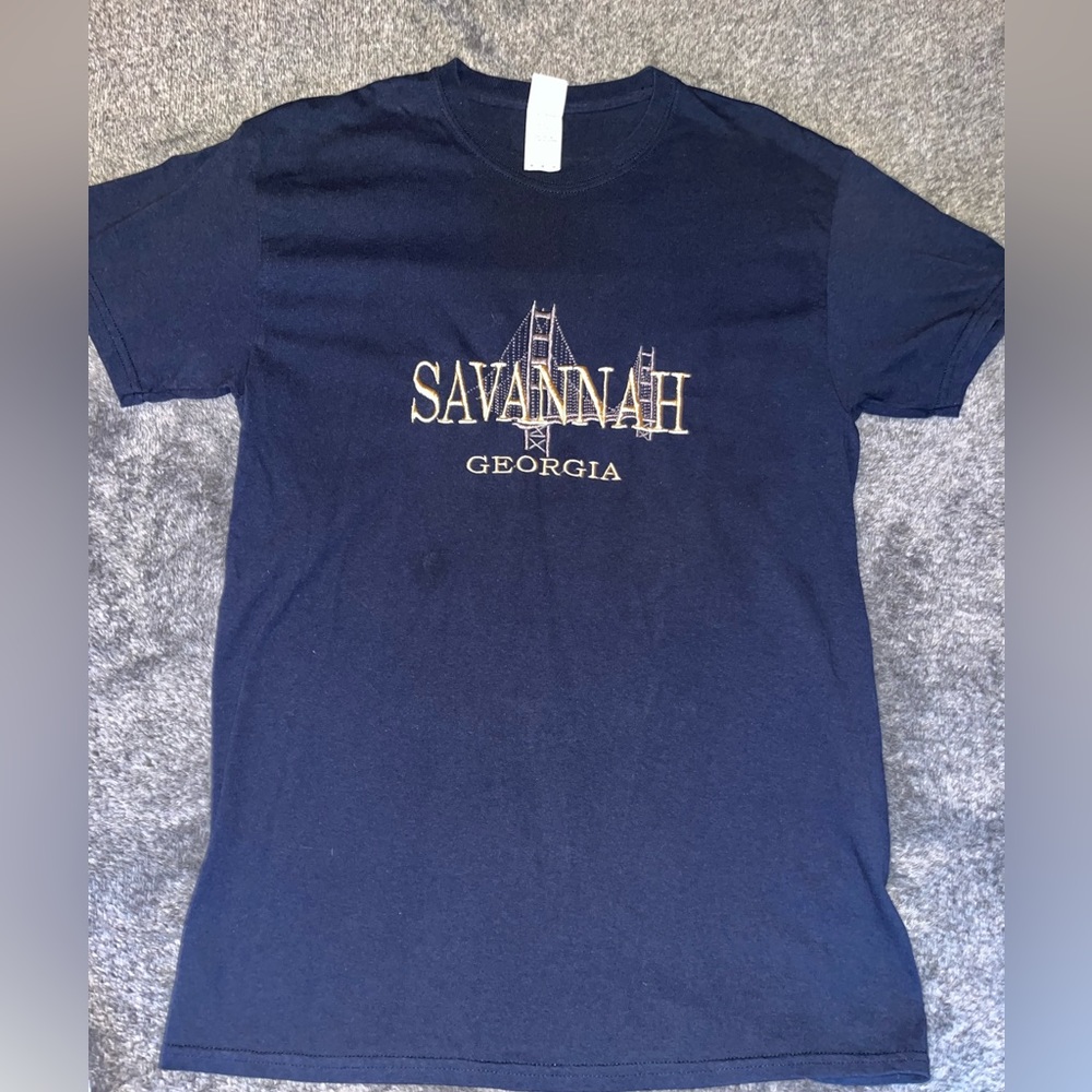 Savannah Georgia Embroidered Vintage Souvenir Tee
